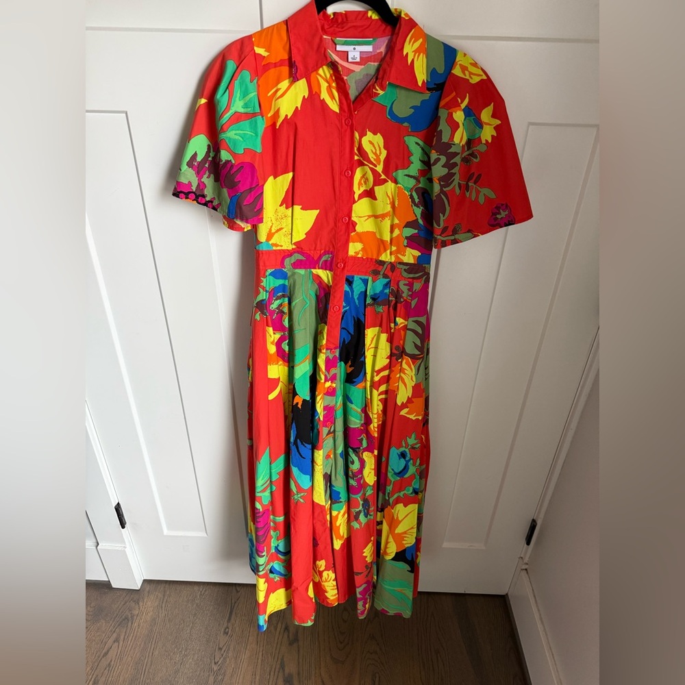 Christopher John Rogers Red Floral Maxi Dress - Picture 4 of 9